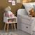 Table de chevet chambre enfant, pieds en pin Blanc+Rose+Vert 1 - vertbaudet enfant 