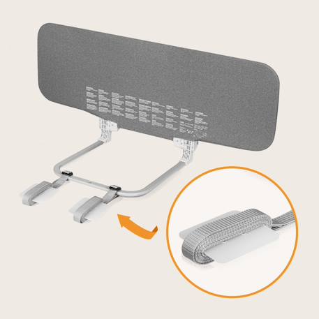 Barrière de lit lora pliable avec protection anti-chute et sac de transport Beige sand+Grey stone 11 - vertbaudet enfant 