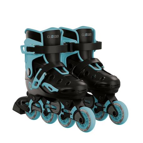 Rollers go skates évolutifs 2en1, taille 34 au 37 Noir-bleu+Noir-rose 1 - vertbaudet enfant 