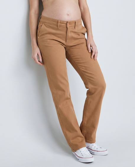 Jean de grossesse coupe droite isae Camel+Prune 2 - vertbaudet enfant 