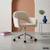 Chaise de bureau enfant à roulettes ajustable tissu chenille - jim kid Beige+Kaki 1 - vertbaudet enfant 