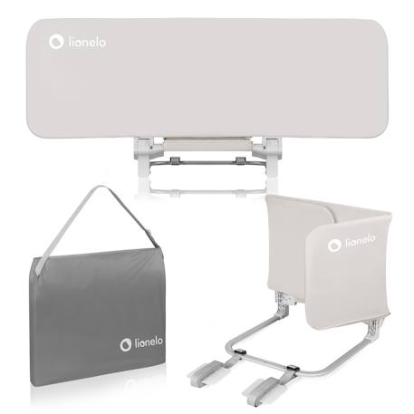 Barrière de lit lora pliable avec protection anti-chute et sac de transport Beige sand+Grey stone 1 - vertbaudet enfant 