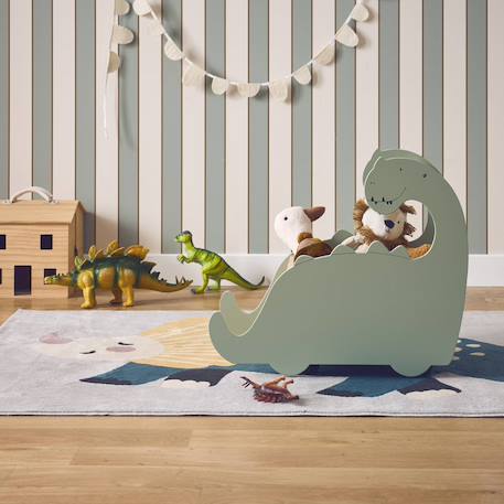 Coffre à jouets avec roulettes pour enfant dinosaure Vert 1 - vertbaudet enfant 