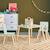 Table carrée enfant bois de pin 2 assises - judith Blanc+Rose+Terracotta+Vert+Vert olive 19 - vertbaudet enfant 