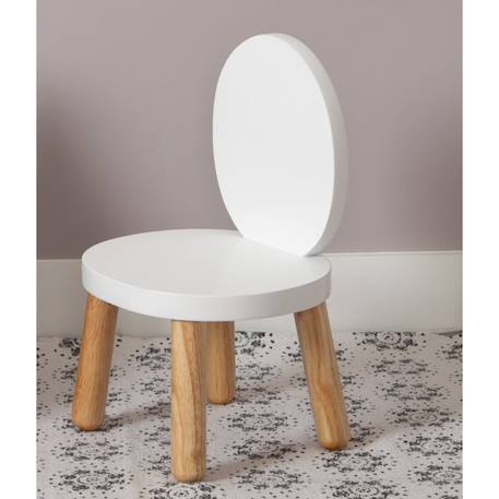 Lot de 2 ma première chaise enfant ovaline  1-4 ans Blanc et bois 3 - vertbaudet enfant 