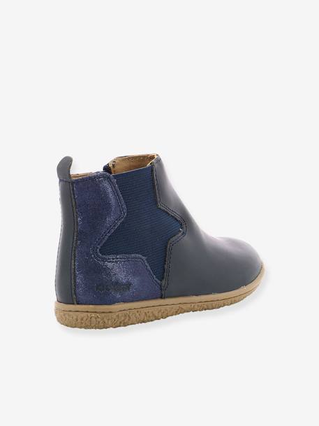 Boots fille Vermillon KICKERS® camel zèbre+marine métallisé+noir vernis 10 - vertbaudet enfant 