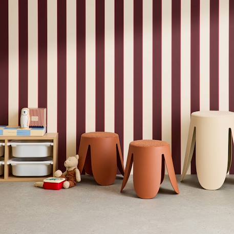 Lot de 2 tabourets empilables enfant polypropylène et bouclette texturée - niki kids Beige+Moutarde+Noir+Rose pâle+Terracotta+Vert céladon 25 - vertbaudet enfant 