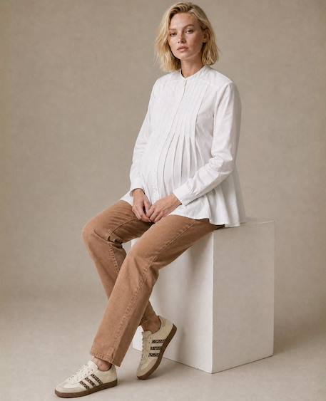 Jean de grossesse coupe droite isae Camel+Prune 1 - vertbaudet enfant 