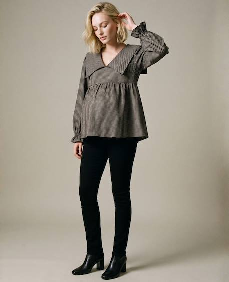 Blouse de grossesse et d'allaitement amandine Beige/noir 4 - vertbaudet enfant 