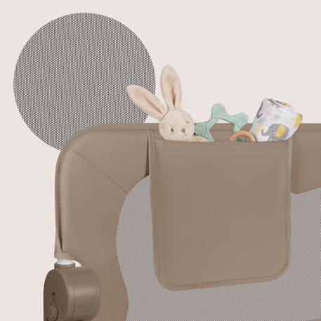 Barrière de lit bébé eva 150 cm pliable avec filet aéré et protection anti-chute Beige melange+Black onyx+Grey melange 6 - vertbaudet enfant 