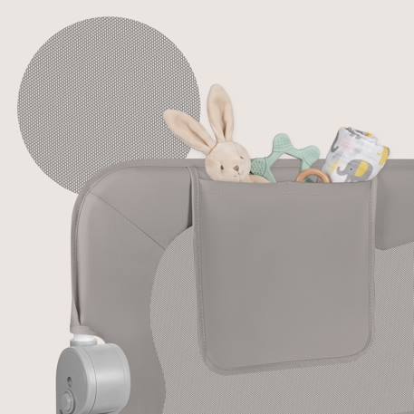 Barrière de lit bébé eva 150 cm pliable avec filet aéré et protection anti-chute Beige melange+Black onyx+Grey melange 18 - vertbaudet enfant 
