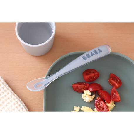 Cuillère 1er âge silicone Vert brumeux 4 - vertbaudet enfant 