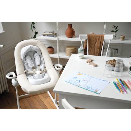 Transat réglable en hauteur 3 inclinaisons up&down Greige 5 - vertbaudet enfant 