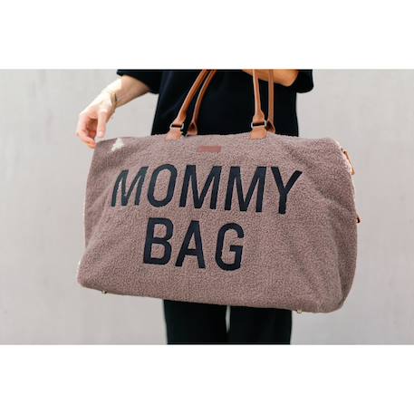 Sac à langer mommy bag Marron doux+Textile raphia 5 - vertbaudet enfant 