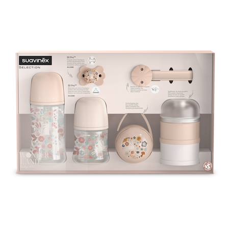 Kit naissance biberons, sucette et attache-tétine Wonderland rose+Wonderland vert 4 - vertbaudet enfant 