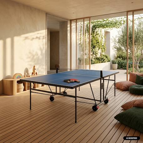 Table de ping pong indoor, avec 2 raquettes et 3 balles, utilisation intérieure Bleu+Gris 1 - vertbaudet enfant 