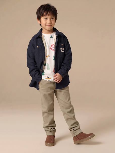 Pantalon garçon  fluide facile à enfiler garçon beige+bleu nuit+terracotta+vert sauge 24 - vertbaudet enfant 
