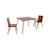 Table carrée enfant bois de pin 2 assises - judith Blanc+Jaune+Rose+Terracotta+Vert+Vert olive 20 - vertbaudet enfant 