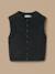 Cardigan sans manches doux fille Ecru chine+Marron 5 - vertbaudet enfant 