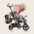 Tricycle poussette haari jusqu’à 25 kg avec siège réversible, panier et sac Beige taupe+Bubblegum+Green sage+Jeans+Pink rose+Stone grey 10 - vertbaudet enfant 