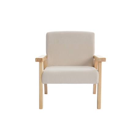 Fauteuil scandinave enfant velours côtelé et bois d'hévéa isak l 47 x p 43,5 x h 50cm Crème+Kaki foncé+Moutarde+Terracotta 4 - vertbaudet enfant 