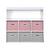 Meuble de rangement pour enfant camille avec 7 compartiments et 6 paniers en velours Bleu+Rose+Vert 12 - vertbaudet enfant 