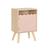 Table de chevet enfant décor bois 1 porte, pieds bois de pin - 34 x 23,5 x 52 cm  - azur Blanc+Naturel+Rose+Vert 14 - vertbaudet enfant 