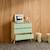 Commode enfant décor bois 3 tiroirs, pieds bois de pin - 80 x 30 x 79 cm - azur Blanc+Naturel+Rose+Vert 24 - vertbaudet enfant 