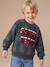 Sweat de Noël garçon vert foncé 1 - vertbaudet enfant 