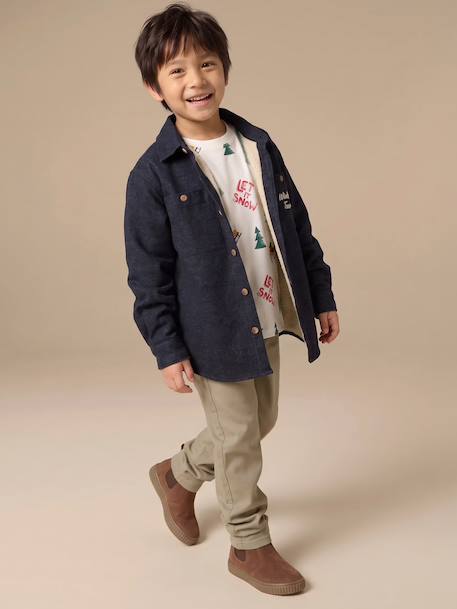 Chemise garçon manches longues gris chiné 8 - vertbaudet enfant 