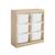 Meuble de rangement enfant 6 bacs de rangement en plastique Blanc+Naturel 8 - vertbaudet enfant 
