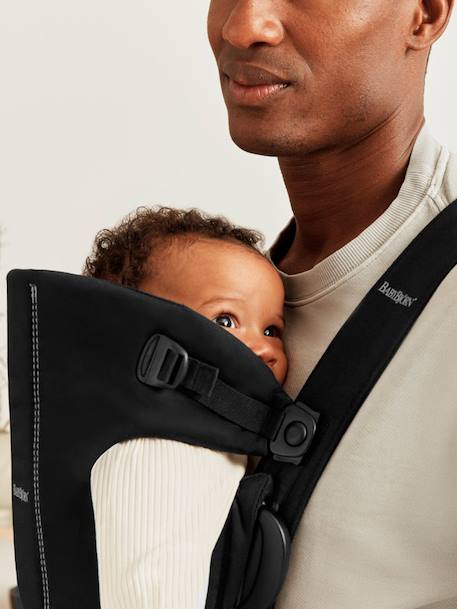 Porte-bébé Mini tissé BABYBJÖRN beige+noir 11 - vertbaudet enfant 