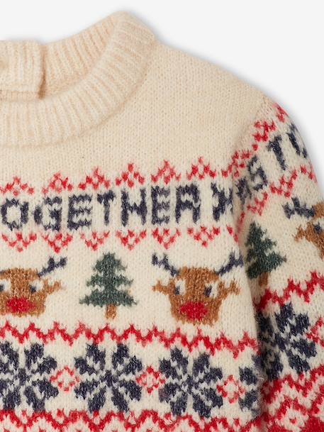 Pull de Noël bébé mixte Capsule Famille rouge 5 - vertbaudet enfant 
