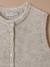 Cardigan sans manches doux fille Ecru chine+Marron 2 - vertbaudet enfant 