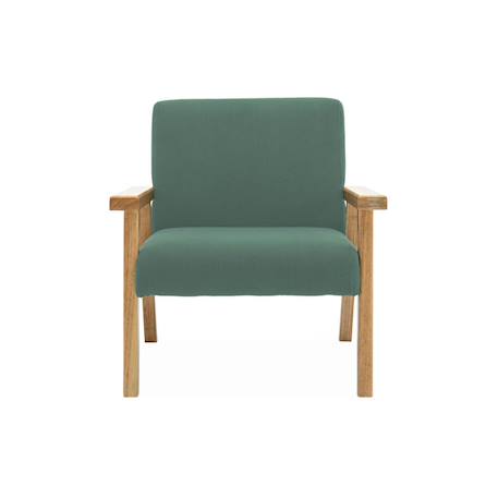 Fauteuil scandinave enfant velours côtelé et bois d'hévéa isak l 47 x p 43,5 x h 50cm Crème+Kaki foncé+Moutarde+Terracotta 12 - vertbaudet enfant 