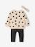 Ensemble bébé fille 3 pièces sweat + legging + bandeau personnalisable anthracite+Léopard+marine 4 - vertbaudet enfant 