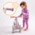 Draisienne villy à 4 roues avec amortissement avant et siège ergonomique Beige latte+Green turquoise+Pink rose 18 - vertbaudet enfant 