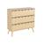 Commode enfant décor bois 3 tiroirs, pieds bois de pin - 80 x 30 x 79 cm - azur Blanc+Naturel+Rose+Vert 8 - vertbaudet enfant 