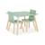 Table carrée enfant bois de pin 2 assises - judith Blanc+Jaune+Rose+Terracotta+Vert+Vert olive 30 - vertbaudet enfant 