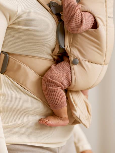 Porte-bébé Mini tissé BABYBJÖRN beige+noir 8 - vertbaudet enfant 