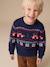 Pull jacquard garçon manches longues marine 2 - vertbaudet enfant 