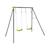 Portique balançoire double en métal, 2 places, noir et vert, acier, l 217 x p 153 x h 195 cm Noir et vert 2 - vertbaudet enfant 