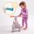 Draisienne villy à 4 roues avec amortissement avant et siège ergonomique Beige latte+Green turquoise+Pink rose 12 - vertbaudet enfant 