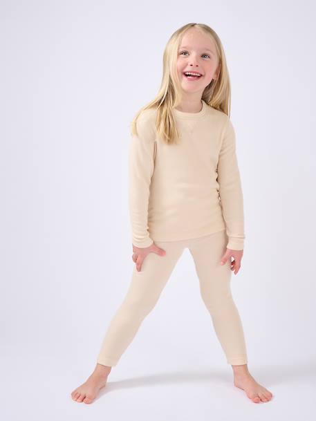 T-shirt thermolactyl sensitive molleton Beige+Gris charbon+Gris clair 1 - vertbaudet enfant 