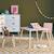 Table carrée enfant bois de pin 2 assises - judith Blanc+Jaune+Rose+Terracotta+Vert+Vert olive 15 - vertbaudet enfant 