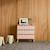 Commode enfant décor bois 3 tiroirs, pieds bois de pin - 80 x 30 x 79 cm - azur Blanc+Naturel+Rose+Vert 15 - vertbaudet enfant 