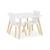 Table carrée enfant bois de pin 2 assises - judith Blanc+Jaune+Rose+Terracotta+Vert+Vert olive 6 - vertbaudet enfant 