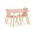 Table carrée enfant bois de pin 2 assises - judith Blanc+Jaune+Rose+Terracotta+Vert+Vert olive 18 - vertbaudet enfant 