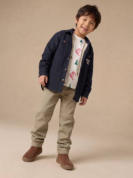 Pantalon garçon  fluide facile à enfiler garçon beige+bleu nuit+terracotta+vert sauge 23 - vertbaudet enfant 