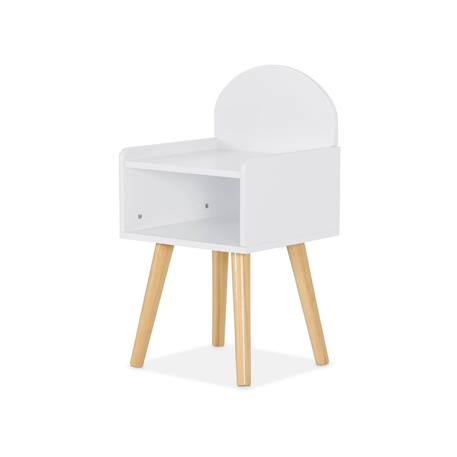 Table de chevet chambre enfant, pieds en pin Blanc+Rose+Vert 6 - vertbaudet enfant 